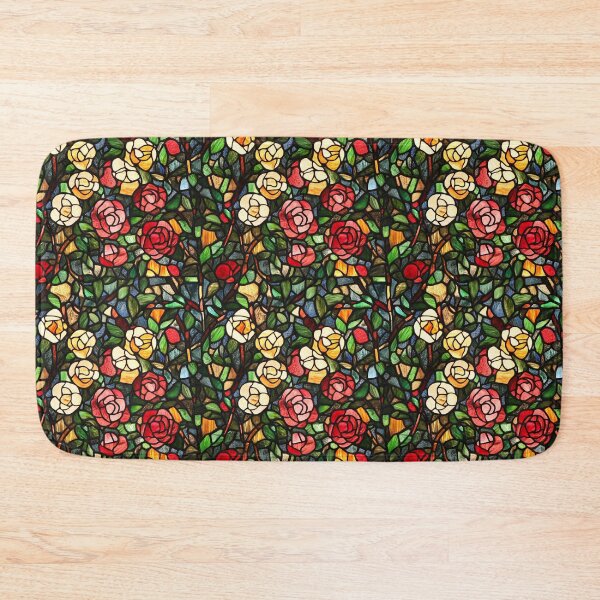 Item preview, Red Rose Pale Vine Stained Glass Photo Texture designed and sold by DigitaICraft.
