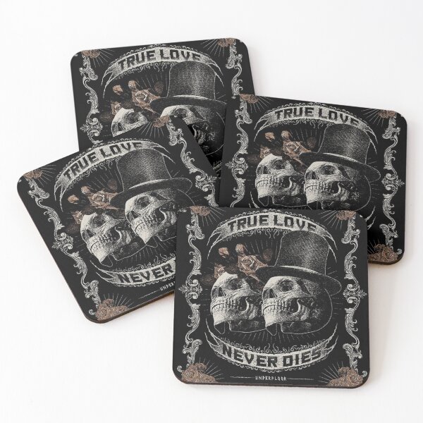 Item preview, True Love Never Dies Skull Gothic Art designed and sold by Studioartwork.
