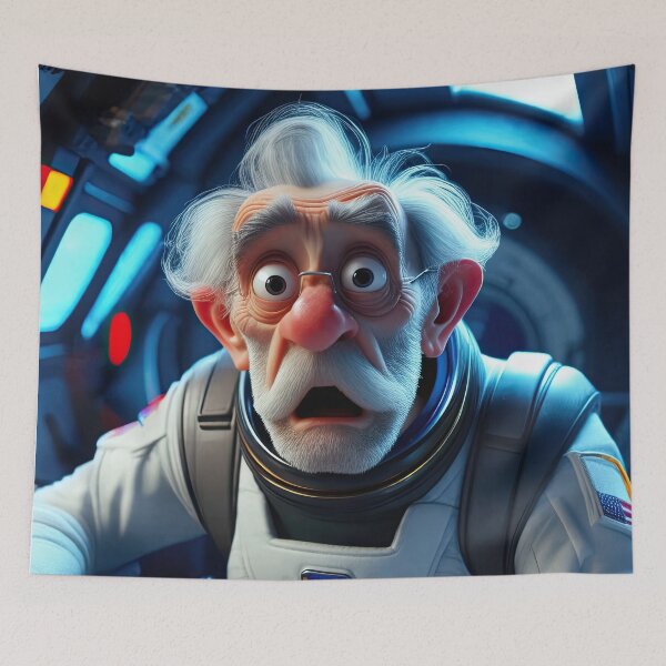 Item preview, old man in a space ship designed and sold by Colin Bentham.