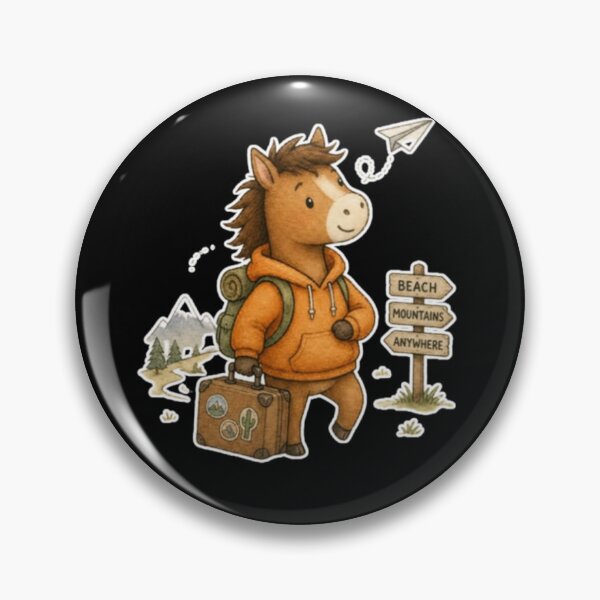 Item preview, Cute Adventure Horse Traveling Travel Wanderlust Sign designed and sold by AMS.