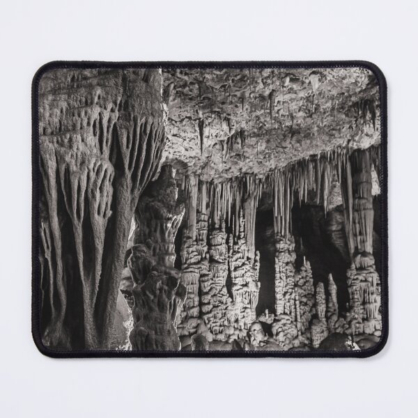 Item preview, Soreq Stalactite Cave Fine Art Monochrome Landscape designed and sold by MariaAbaza.