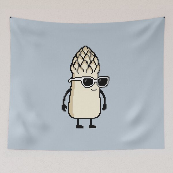 Item preview, Asparagus white Pixel designed and sold by White Rim Mates.