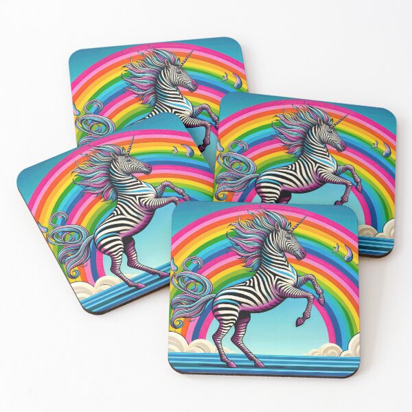 Item preview, Magical Rainbow Zebracorn - Whimsical Pop Art Fantasy Unicorn designed and sold by angelisart.