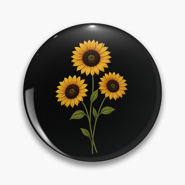 Item preview, Sunflower Trio Embroidery designed and sold by ColorSplash123.