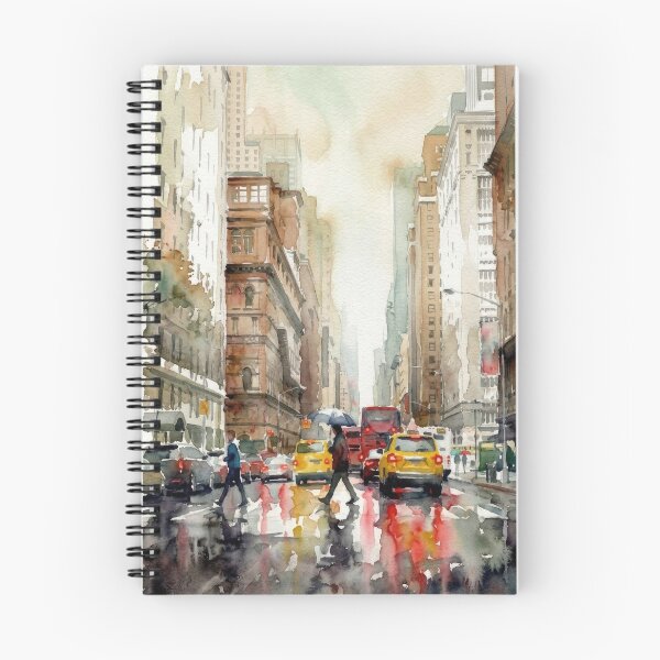 Item preview, New York Rainy Day Watercolor designed and sold by caracatita75.