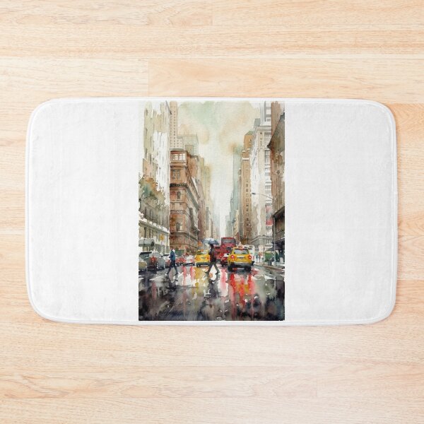 Item preview, New York Rainy Day Watercolor designed and sold by caracatita75.