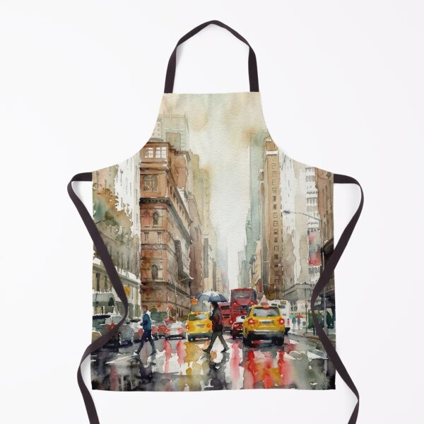 Item preview, New York Rainy Day Watercolor designed and sold by caracatita75.