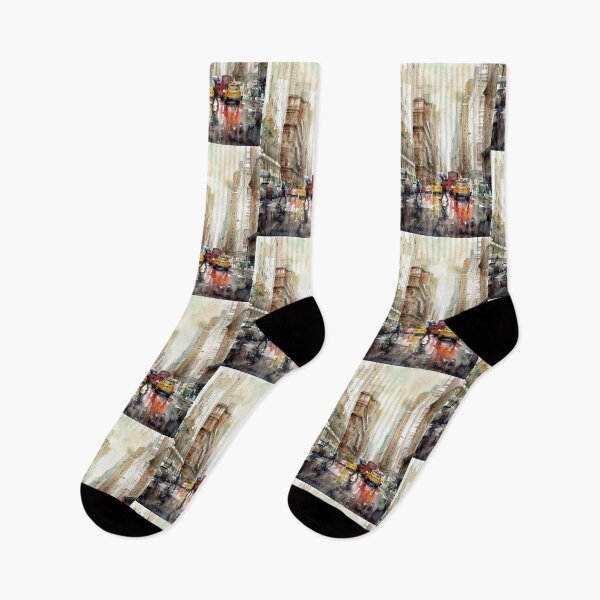 Item preview, New York Rainy Day Watercolor designed and sold by caracatita75.