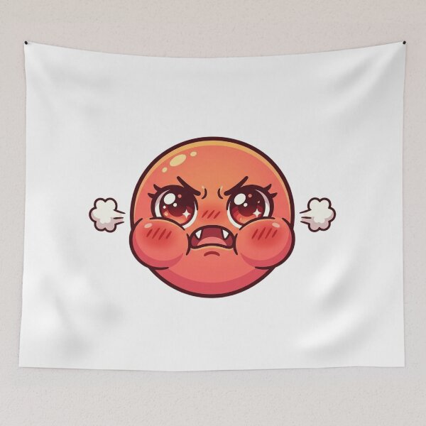 Item preview, Cute Angry Steaming Face Fangs Emoji designed and sold by Tom-Riley.