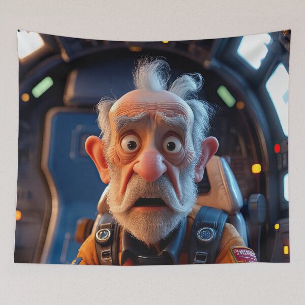 Item preview, old man in a space ship designed and sold by Colin Bentham.