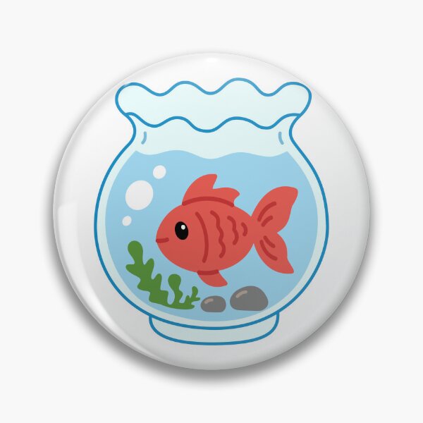 Item preview, Cute Kawaii Goldfish Bowl Sticker designed and sold by Anne97s.