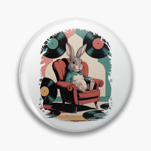 Item preview, Retro Bunny DJ – Vintage Vinyl Music Chill    designed and sold by Art-Arcade6.