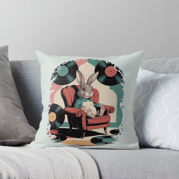 Item preview, Retro Bunny DJ – Vintage Vinyl Music Chill    designed and sold by Art-Arcade6.
