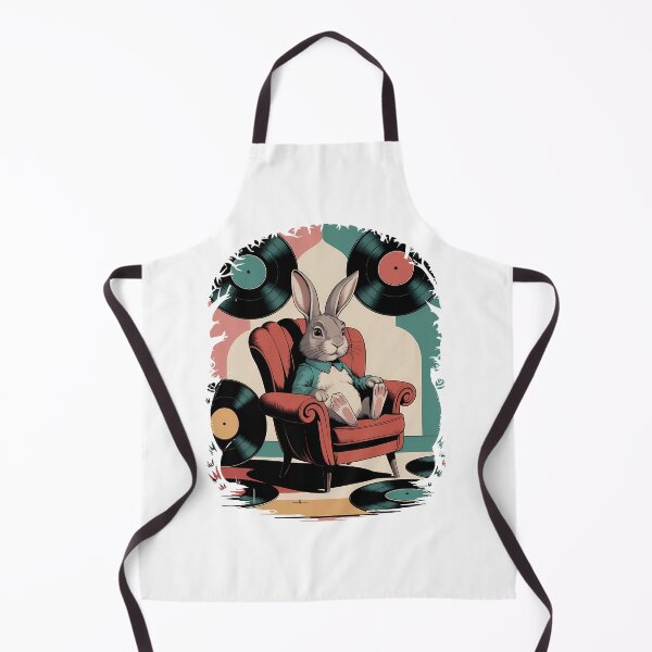Item preview, Retro Bunny DJ – Vintage Vinyl Music Chill designed and sold by Art-Arcade6.