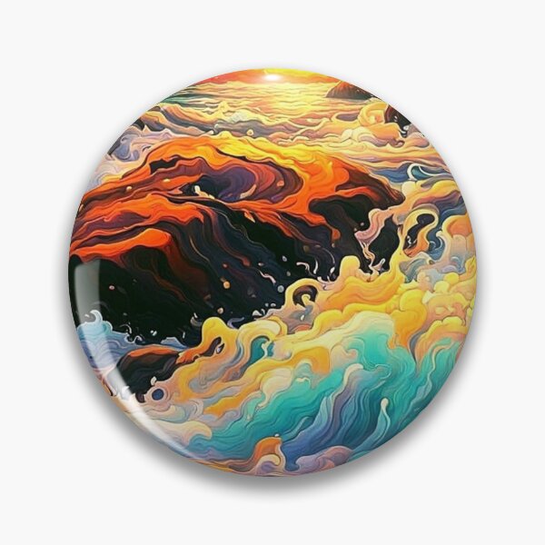 Item preview, Crashing waves at sunset designed and sold by George Hutton Hunter.