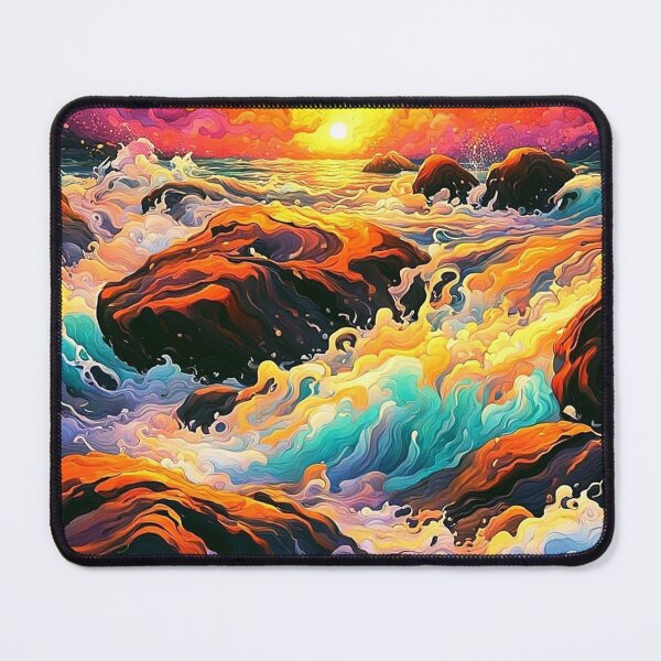 Item preview, Crashing waves at sunset designed and sold by George Hutton Hunter.