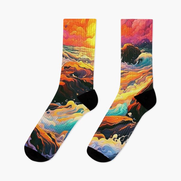 Item preview, Crashing waves at sunset designed and sold by George Hutton Hunter.