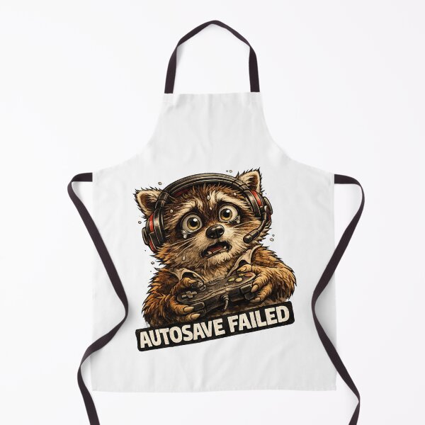 Item preview, Autosave Failed Funny Gamer Raccoon Meme designed and sold by DryHumorPrints.