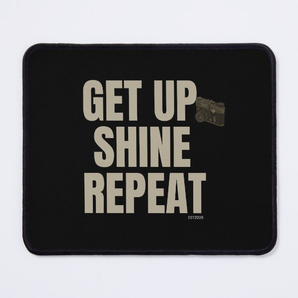 Item preview, Retro Get Up Shine Repeat Camera Graphic designed and sold by SoftAuraStudi0.