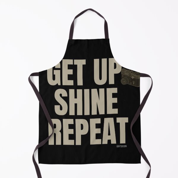 Item preview, Retro Get Up Shine Repeat Camera Graphic designed and sold by SoftAuraStudi0.