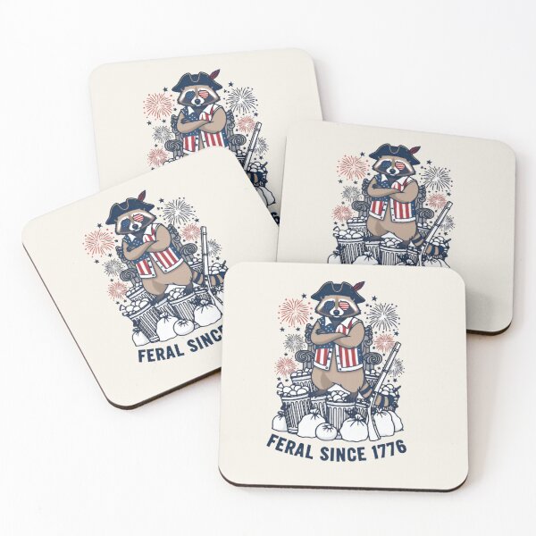 Item preview, Feral Since 1776 Raccoon Shirt – Funny Patriotic American Trash Panda T-shirt designed and sold by ZyxDes.