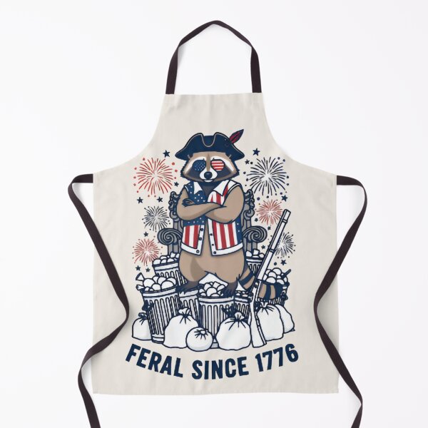 Item preview, Feral Since 1776 Raccoon Shirt – Funny Patriotic American Trash Panda T-shirt designed and sold by ZyxDes.
