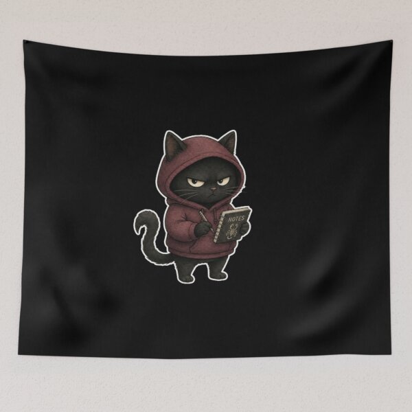 Item preview, Fierce Scorpio Black Cat Secret Notes Hoodie designed and sold by AMS.
