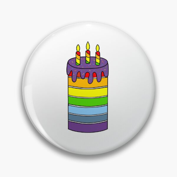 Item preview, Seven Layer Happy Birthday Cake With Candles designed and sold by Sartoris Art.