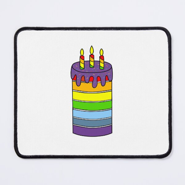 Item preview, Seven Layer Happy Birthday Cake With Candles designed and sold by Sartoris Art.