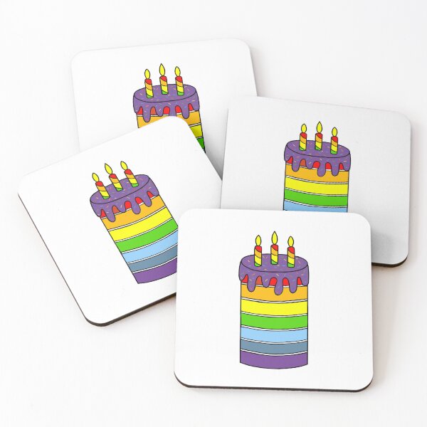 Item preview, Seven Layer Happy Birthday Cake With Candles designed and sold by Sartoris Art.
