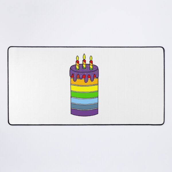 Item preview, Seven Layer Happy Birthday Cake With Candles designed and sold by Sartoris Art.