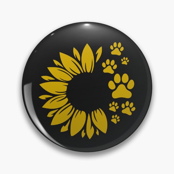 Item preview, Golden Sunflower Paw Print Pet Memorial designed and sold by Corvoria.