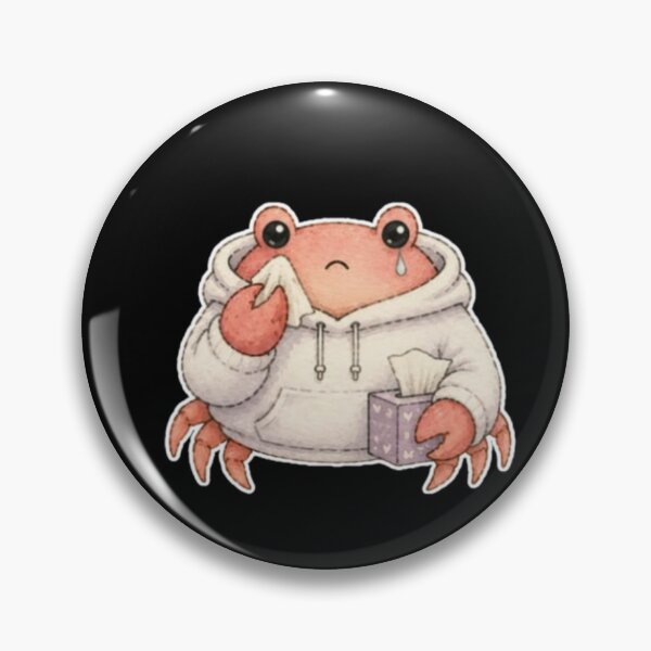 Item preview, Cute Sad Cancer Crab in Hoodie Crying Watercolor designed and sold by AMS.