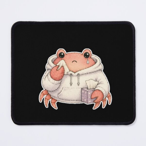 Item preview, Cute Sad Cancer Crab in Hoodie Crying Watercolor designed and sold by AMS.