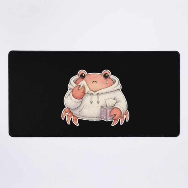 Item preview, Cute Sad Cancer Crab in Hoodie Crying Watercolor designed and sold by AMS.