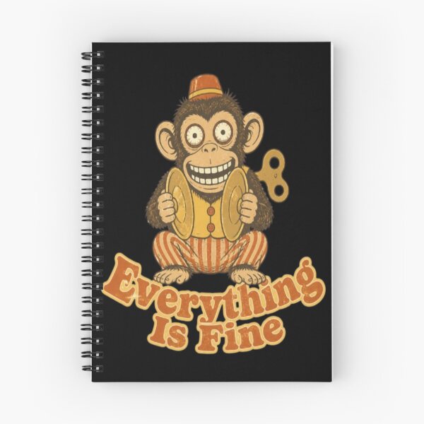 Item preview, Funny Sarcastic Vintage Retro 70s Groovy Everything Is Fine Monkey T-Shirt designed and sold by ElkasDesign.
