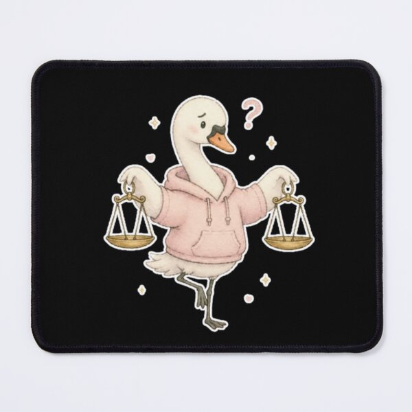 Item preview, Indecisive Libra Swan Balancing Scales Pink Hoodie designed and sold by AMS.