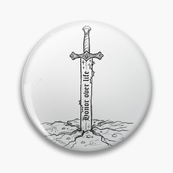 Item preview, Knightly Sword Oath - Dark Medieval Art designed and sold by bapupa.