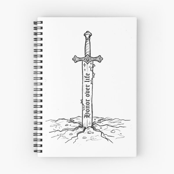 Item preview, Knightly Sword Oath - Dark Medieval Art designed and sold by bapupa.