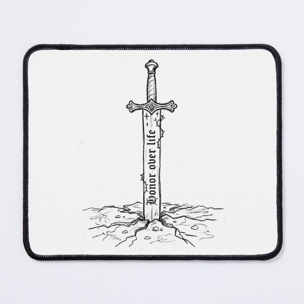 Item preview, Knightly Sword Oath - Dark Medieval Art designed and sold by bapupa.