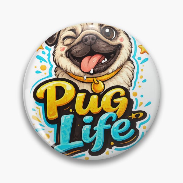 Item preview, Funny Pug Life Dog Lover designed and sold by SugarSketch by VanshShristi.