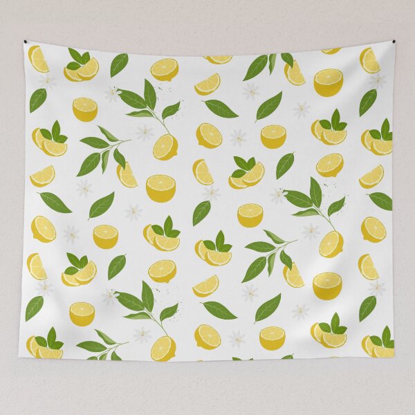 Item preview, Fresh Lemon & Leaves Pattern designed and sold by pensational.