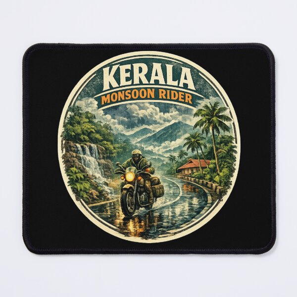 Item preview, Kerala Monsoon Rider Shirt | Vintage Motorcycle Adventure Design | Western Ghats Road Trip Biker Graphic designed and sold by Globalcitytees.