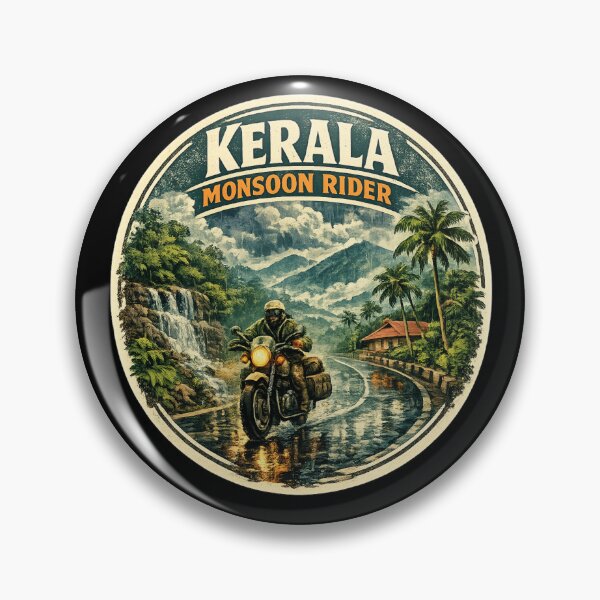Item preview, Kerala Monsoon Rider Shirt | Vintage Motorcycle Adventure Design | Western Ghats Road Trip Biker Graphic designed and sold by Globalcitytees.