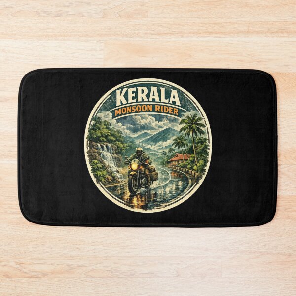 Item preview, Kerala Monsoon Rider Shirt | Vintage Motorcycle Adventure Design | Western Ghats Road Trip Biker Graphic designed and sold by Globalcitytees.
