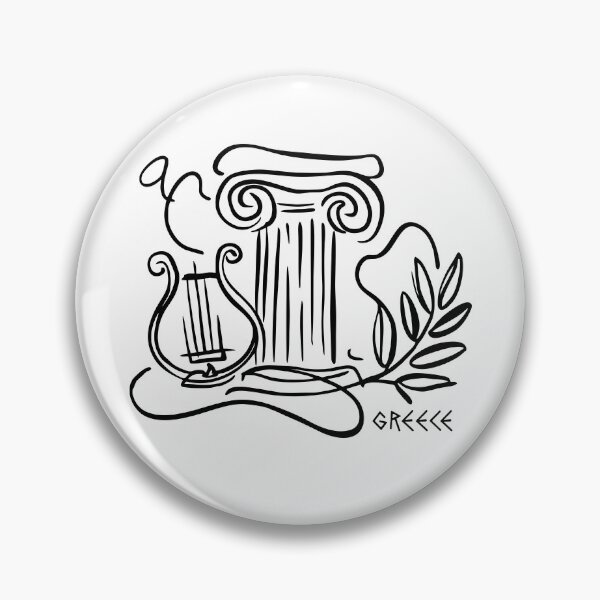 Item preview, Minimalist Greece Abstract Swirls - Black Line Art Silhouette designed and sold by angelisart.