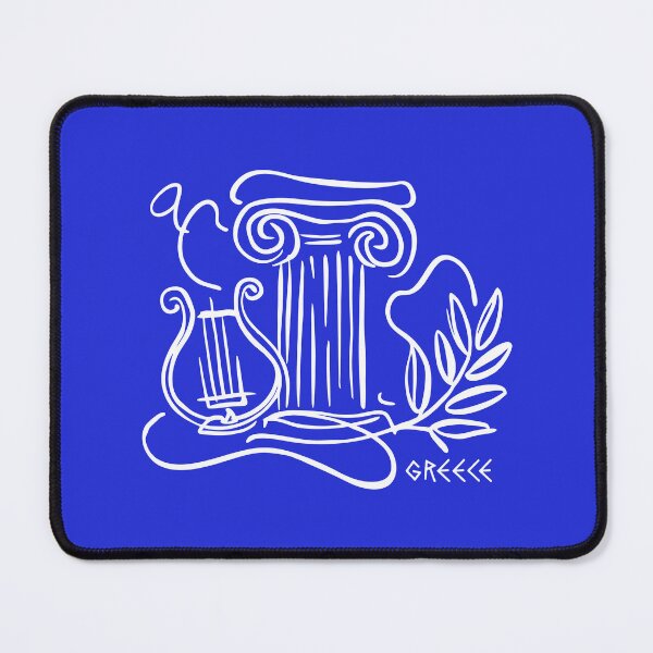 Item preview, Minimalist Greece Abstract Swirls - White Line Art Silhouette designed and sold by angelisart.