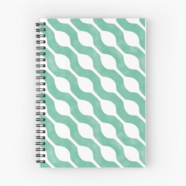 Item preview, Mid-Mod Pool Ripple - Retro Teal and White Wavy Stripes designed and sold by Home Cyn Home.