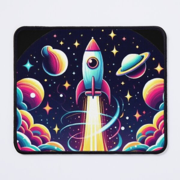 Item preview, Rocket Launch – Vibrant Cosmic Journey designed and sold by Dogandesighn.