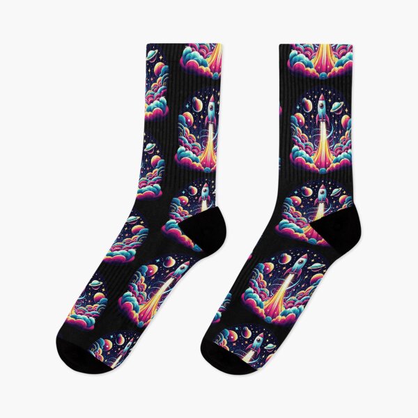 Item preview, Rocket Launch – Vibrant Cosmic Journey designed and sold by Dogandesighn.